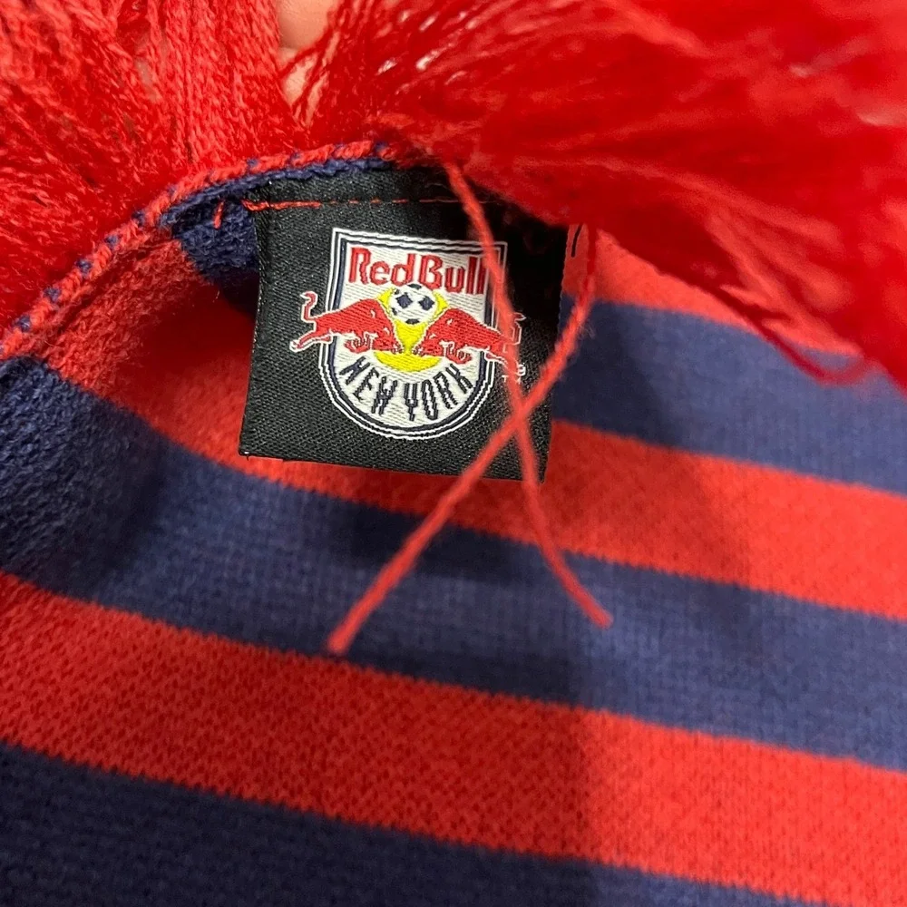 Adidas New York Red Bulls MLS Soccer Scarf Red Navy Blue Knit‎ 01/14 S300Z